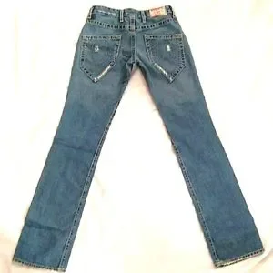 TRUE RELIGION MICKY BIG T W24 USA製 RICKY BIG T FLAP STRAIGHT JEAN - Medium Autumn Wash | True